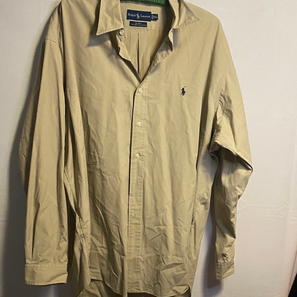Ralph Lauren Men's Beige Button Down Shirt